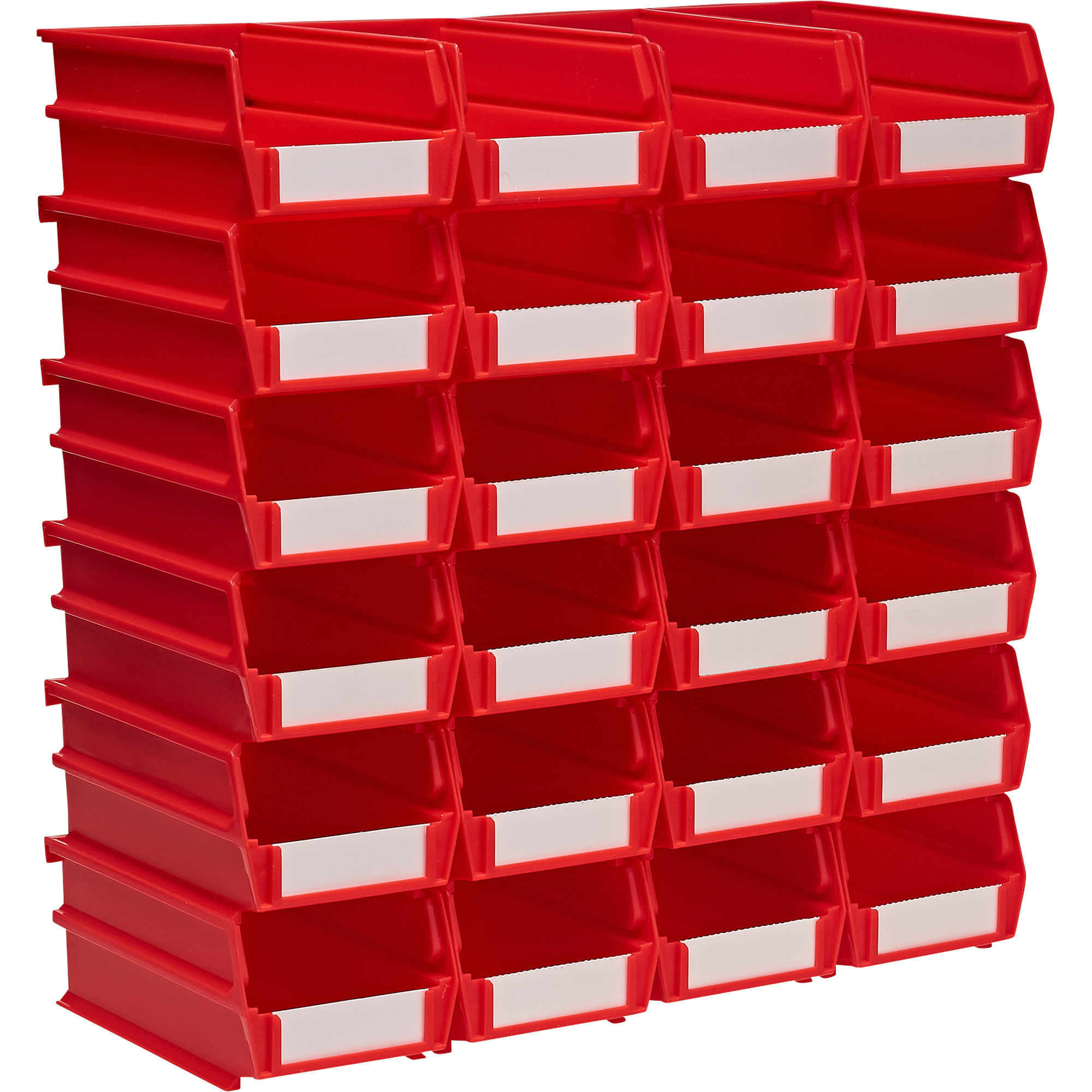 Triton Products LocBin Hanging and Interlocking Bins, 24-Pk., Red, 7 3/8-In.L x 4 1/8-In.W x 3-In.H, Model# 3-220R